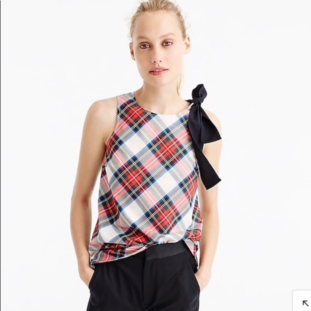 Brand new never worn tartan sleeveless top size 4